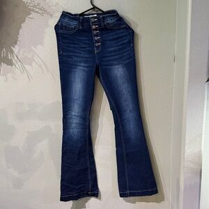 KanCan jeans. Boot cut. Button fly. Stretch. 5/26 with 32 in inseam. So cute!!